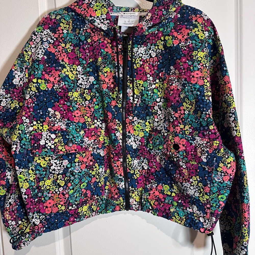 Champion women's floral print packable windbreaker